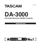 Tascam DA-3000 Owner'S Manual preview