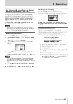 Preview for 25 page of Tascam DR-70D Reference Manual