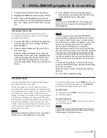 Preview for 45 page of Tascam DV-RA1000HD Owner'S Manual