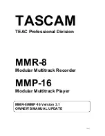 Preview for 1 page of Tascam MMR-8 Owner'S Manual Update