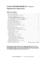 Preview for 2 page of Tascam MMR-8 Tips & Technique Manual