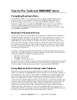 Preview for 3 page of Tascam MMR-8 Tips & Technique Manual