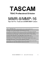 Preview for 12 page of Tascam MMR-8 Tips & Technique Manual