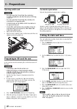 Preview for 22 page of Tascam projector Owner'S Manual