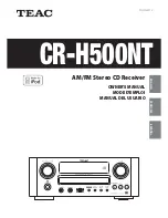 Preview for 1 page of Teac CR-H500NT Owner'S Manual