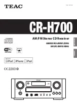 Teac CR-H700 Manual preview