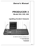 Preview for 1 page of Teatronics Lighting Controls 224 Owner'S Manual