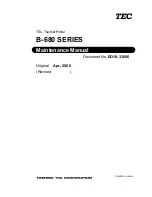 TEC B-680 Series Maintenance Manual preview