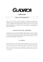 Preview for 2 page of TEC GLADIATOR Product Manual