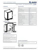 Preview for 2 page of U-Line 1224RF Quick Reference Manual