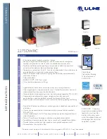 U-Line WINE CAPTAIN 2275DWRCOL Specifications preview