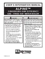 U.S. Boiler Company ALPINE User'S Information Manual preview