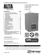 Preview for 1 page of U.S. Boiler Company ALTA ALTAC-136 Installation, Operating And Service Instructions