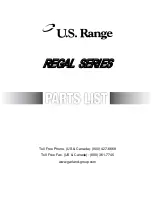 U.S. Range "REGAL" SERIES Parts List preview