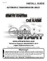 Ultra Start 1270 series Install Manual preview