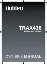 Preview for 1 page of Uniden TRAX436 Owner'S Manual