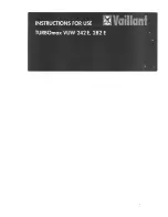 Preview for 1 page of Vaillant TURBOmax VUW 242 E Instructions For Use Manual