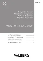 Preview for 3 page of VALBERG UF NF 274 E X742C Instructions For Use Manual