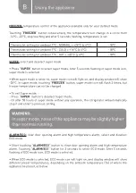 Preview for 21 page of VALBERG UF NF 274 E X742C Instructions For Use Manual