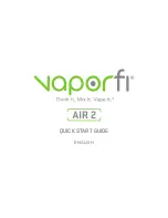 Vaporfi AIR 2 Quick Start Manual preview
