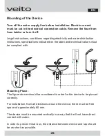 Preview for 25 page of veito FLOW Installation And Operating Instructions Manual