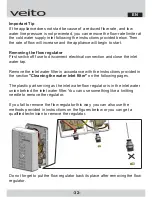 Preview for 32 page of veito FLOW Installation And Operating Instructions Manual