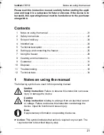 Preview for 21 page of Waeco CoolMatic CRF-50 Operation Manual