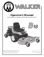 Walker B18 Operator'S Manual preview