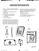 Preview for 6 page of Walker W-300 User Manual