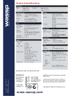 Preview for 73 page of Wassp WMB-3250 Installation Manual
