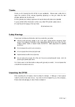 Preview for 3 page of XTA DP100 Operator'S Manual