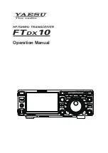 Yaesu FTDX10 Operation Manual preview