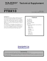 Yaesu FTDX10 Technical Supplement preview