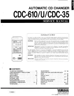 Yamaha CDC-610 Service Manual preview