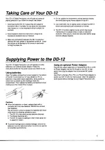 Preview for 3 page of Yamaha DD-12 Owner'S Manual