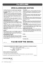 Preview for 2 page of Yamaha DTX-PRO Owner'S Manual