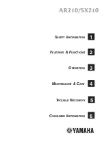 Preview for 5 page of Yamaha SX210 Owner'S/Operator'S Manual