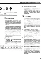 Preview for 9 page of Yamaha YPP-45 Mode D'Emploi