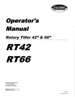 Preview for 1 page of Yanmar RT66 Operator'S Manual