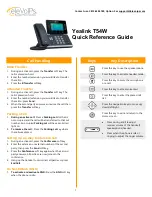 Yealink T54W Quick Reference Manual preview