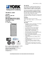 Preview for 1 page of York GY8S Technical Manual