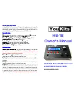 YouKits HB-1B Owner'S Manual preview