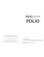Zagg FOLIO Manual preview