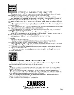 Preview for 28 page of Zanussi Z 100 Use And Care Instructions Manual