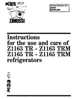 Zanussi Z1163 TR Instructions For The Use And Care preview