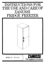 Zanussi ZF 56/45 Instructions For The Use And Care preview