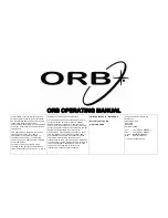 Preview for 2 page of Zero 88 ORB Operating Manual