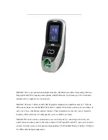 Preview for 2 page of ZKTeco MultiBio 700 Manual