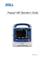 Preview for 1 page of ZOLL Propaq MD Operator'S Manual