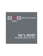 Предварительный просмотр 1 страницы 808 DUO Quick Start Manual